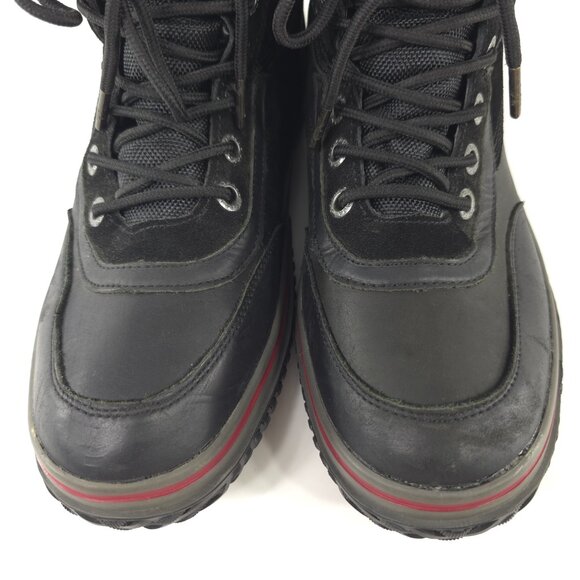 PAJAR CANADA SNOWSLIDE MEN\'S SZ 10 BLACK LEATHER WATERPROOF BOOTS LACE UP ZIPPER main image 9